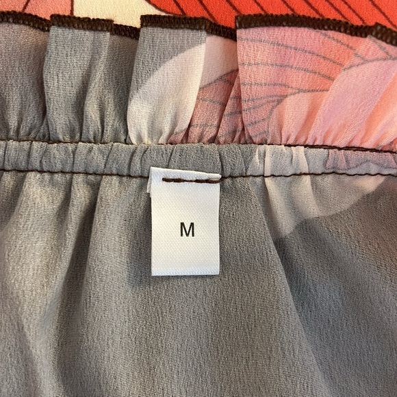 Boho Vacation Summer Flowy V-Neck Oversized Long Sleeve Top Size Medium - Picture 5 of 5